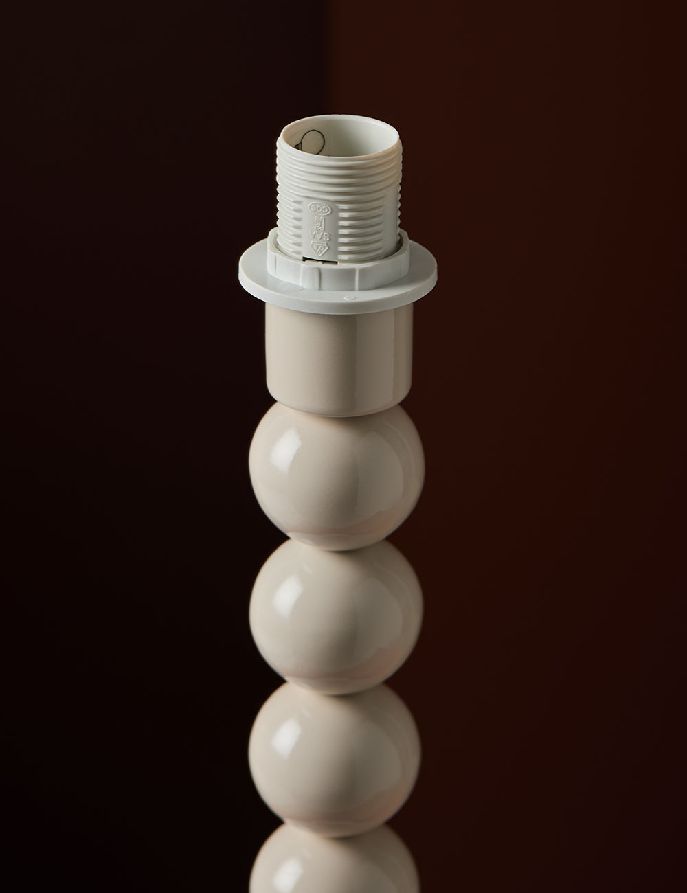 Thimble Lamp Base in Chalky White