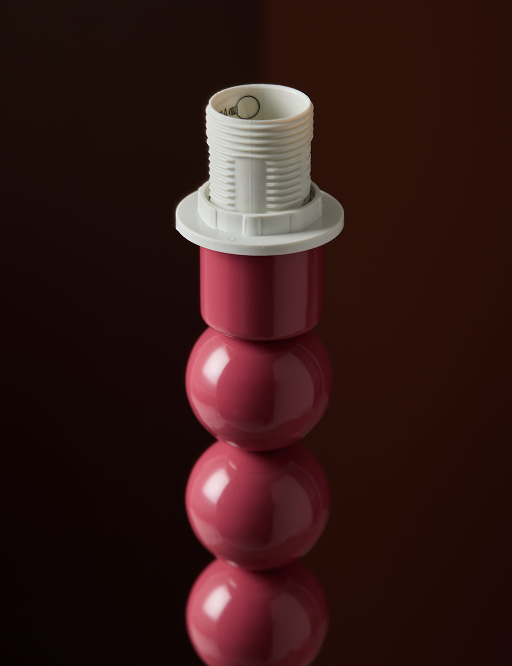 Thimble Lamp Base in Cherry