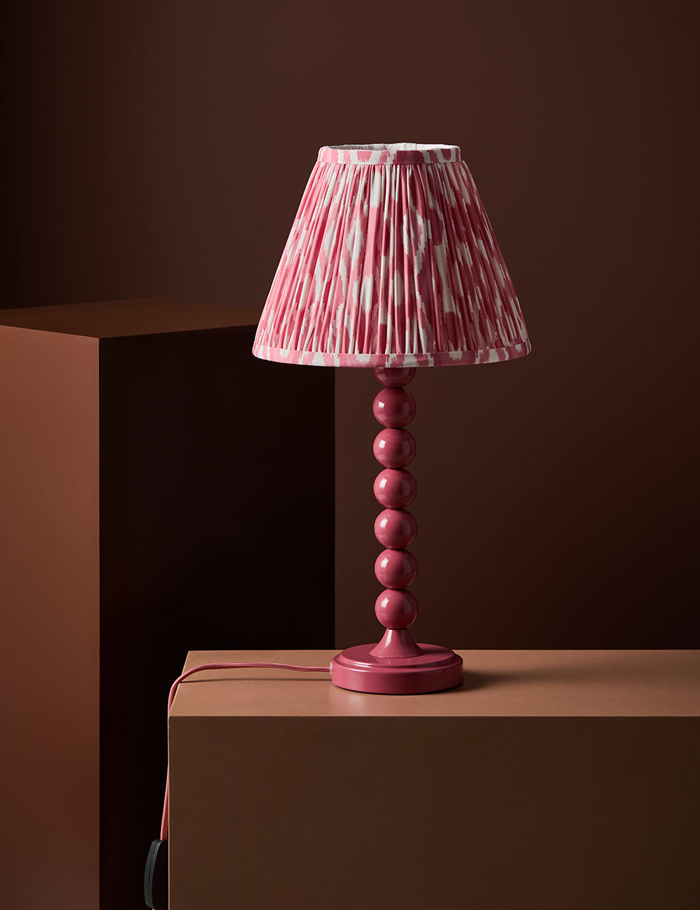 Thimble Lamp Base in Cherry