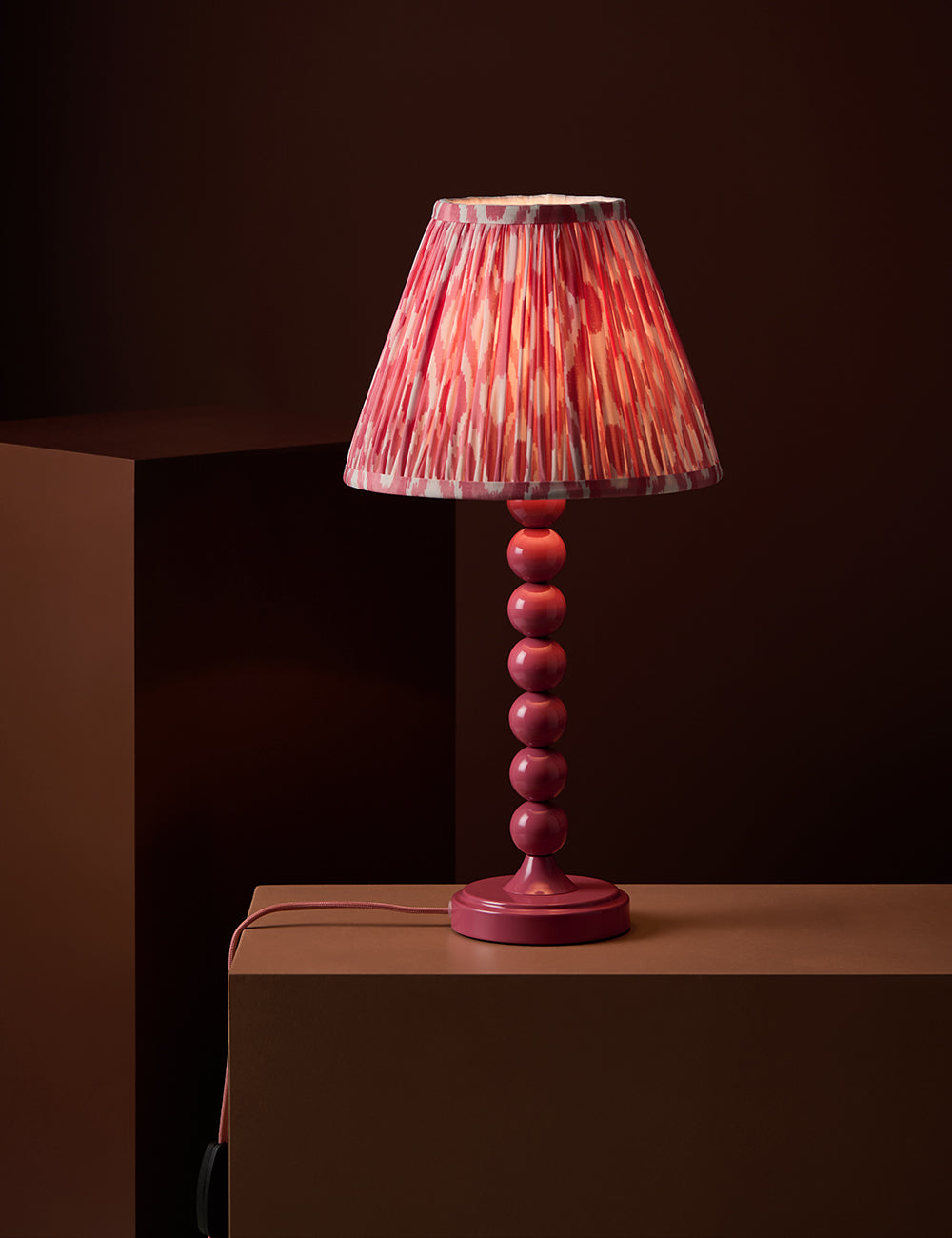 Thimble Lamp Base in Cherry