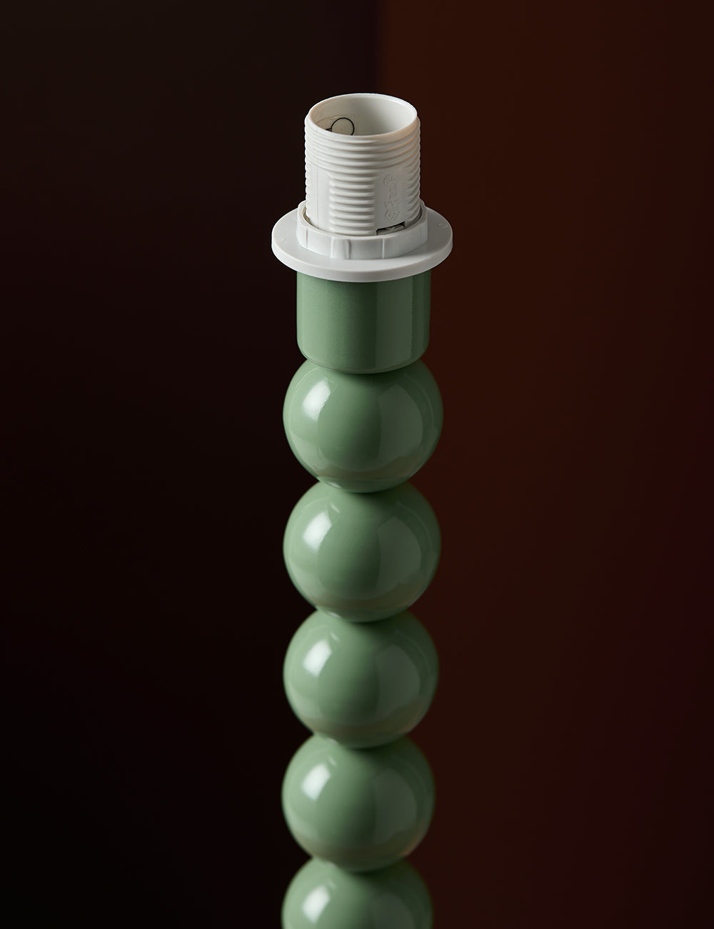 Thimble Lamp Base in Moss Green