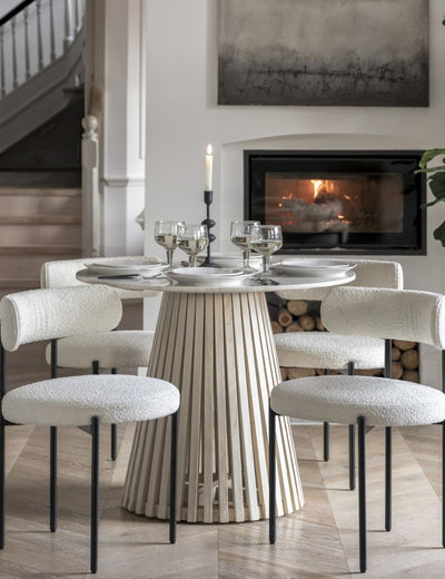 Vince Round Marble Dining Table