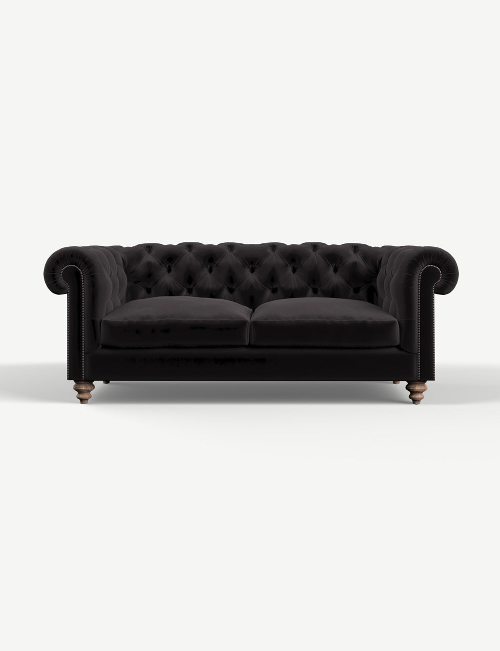 Velvet store chesterfield loveseat