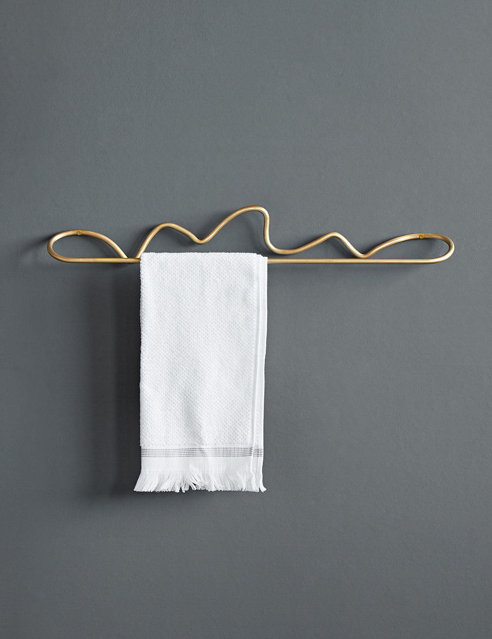 Ferm Living Curvature Brass Towel Hanger – Rose and Grey