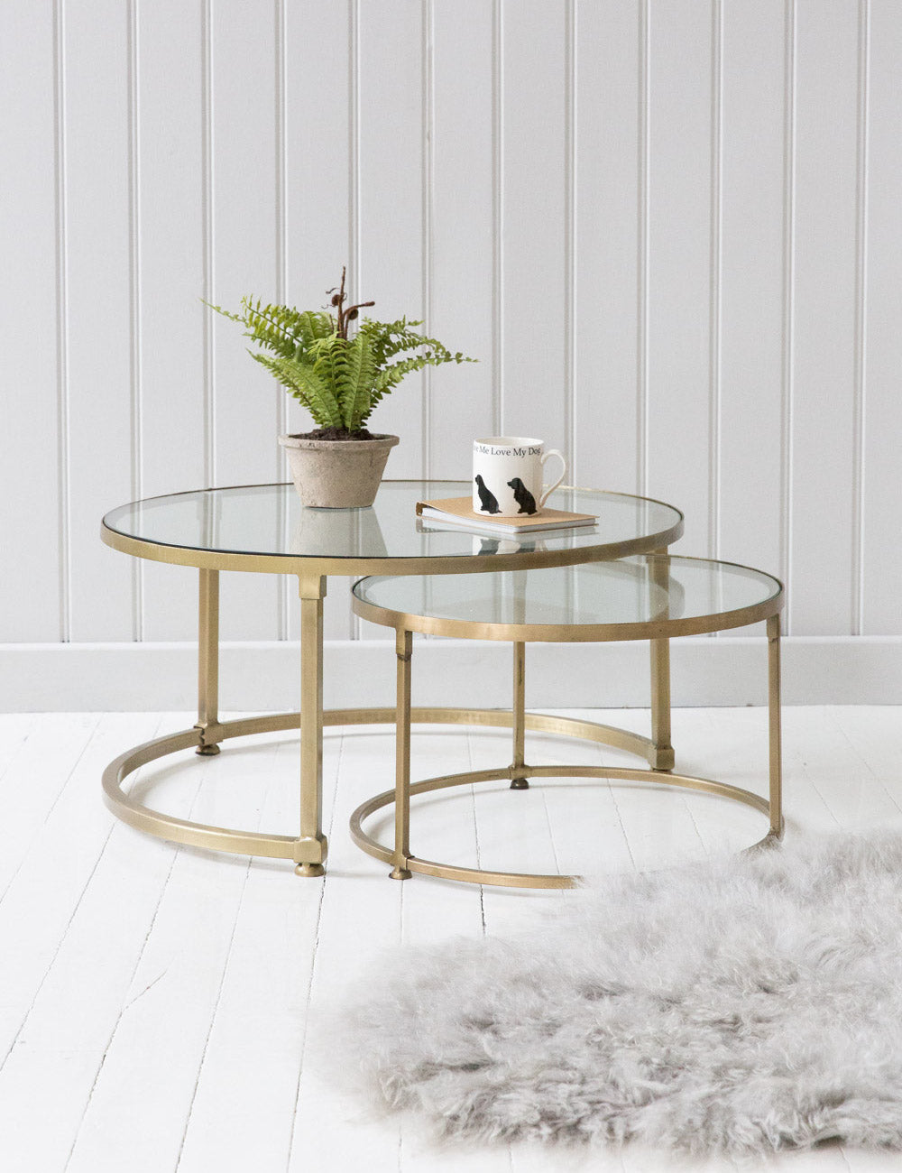 Rose and grey coffee shop table