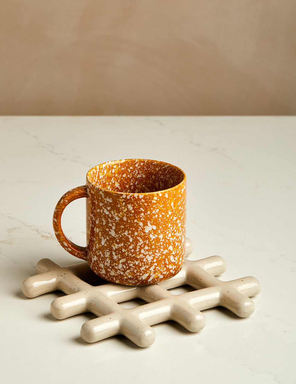 Speckle Grid Stoneware Trivet